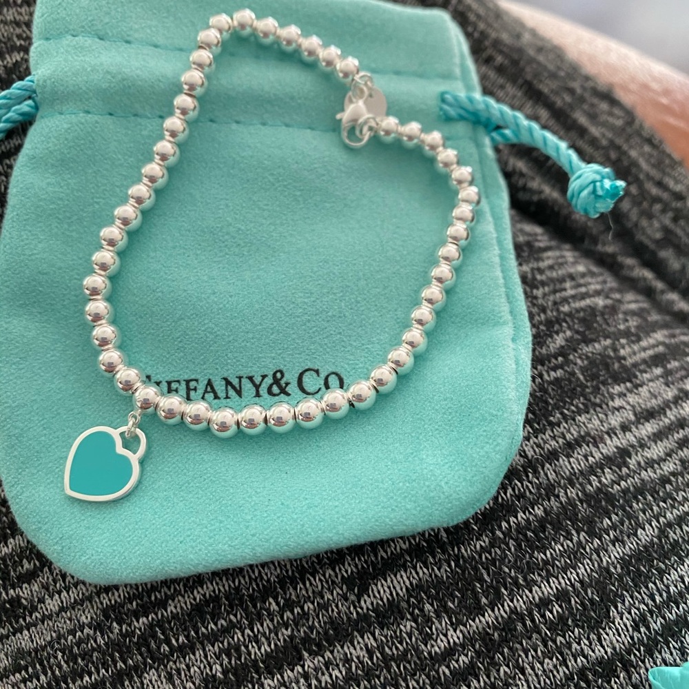 Tiffany silver bracelet with small heart